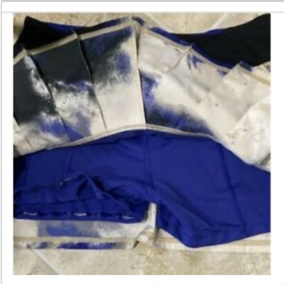 Lululemon Run Pace Setter Blue Black Ombre Skirt - Picture 5 of 6